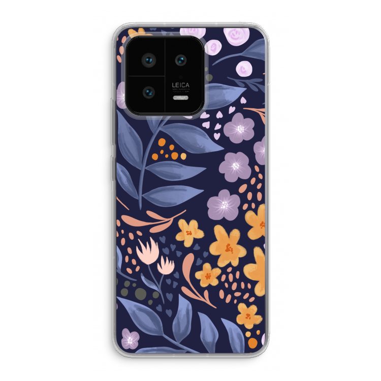 Flowers with blue leaves