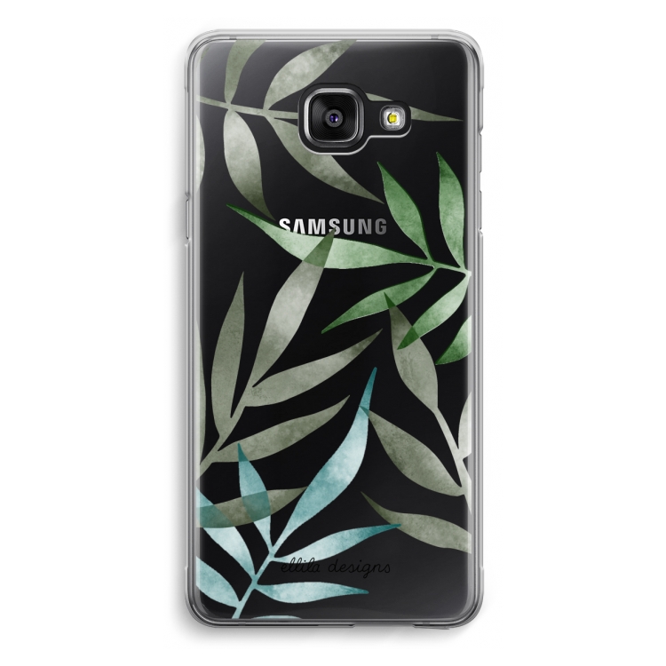 Tropical watercolor leaves