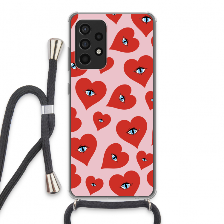 Red heart eyes