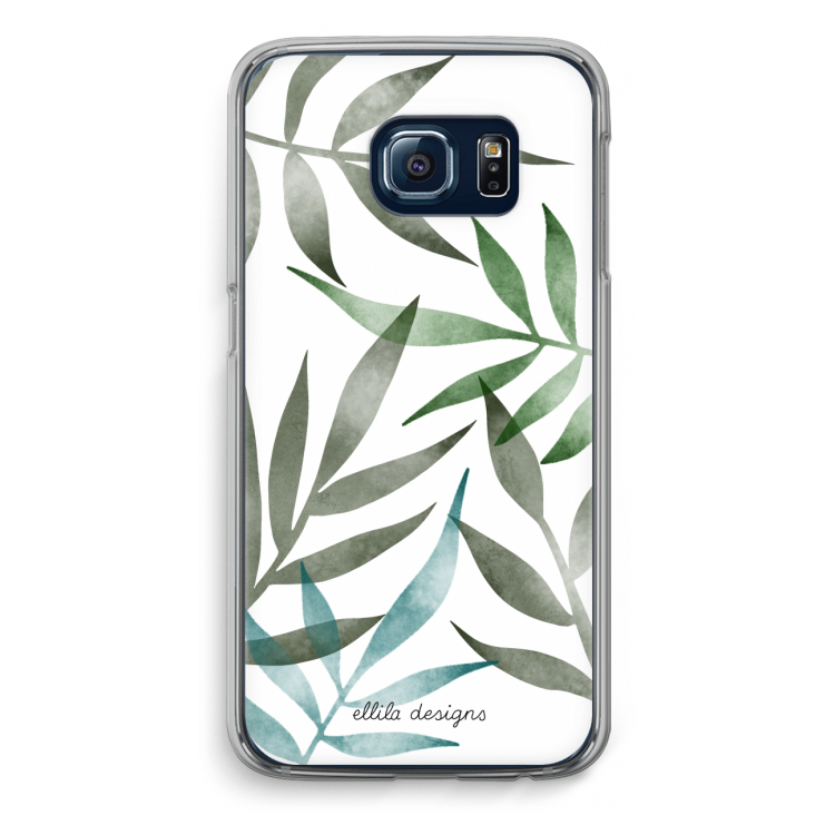 Tropical watercolor leaves