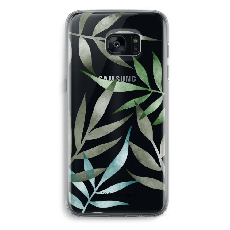 Tropical watercolor leaves