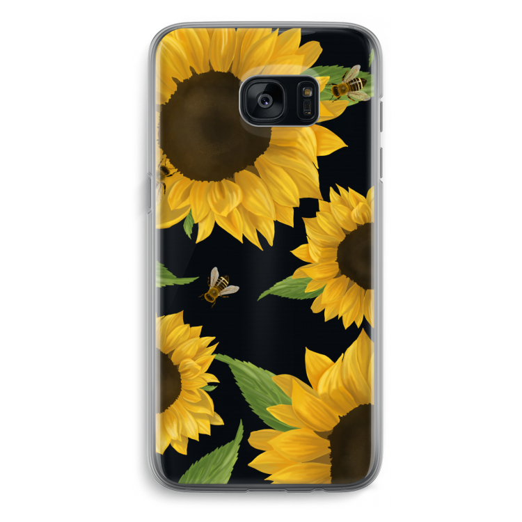 Sunflower and bees