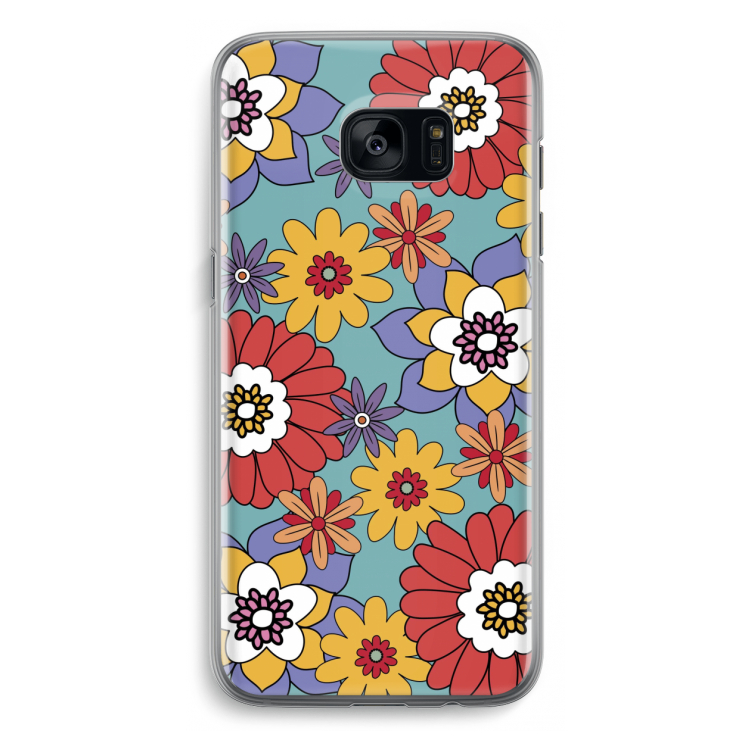 Retro Flowers - Blue