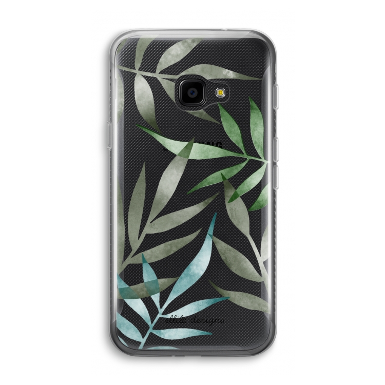 Tropical watercolor leaves