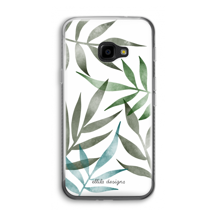 Tropical watercolor leaves