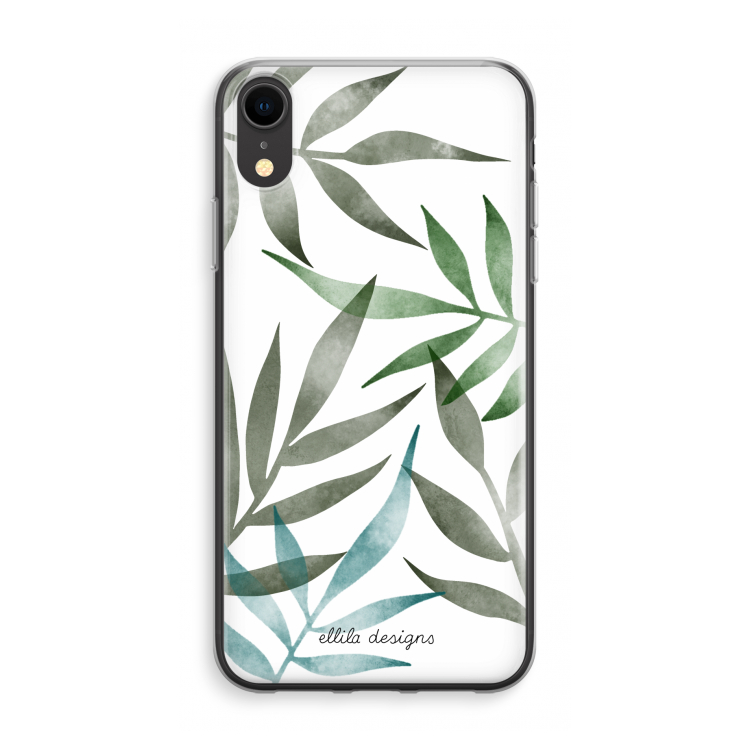 Tropical watercolor leaves