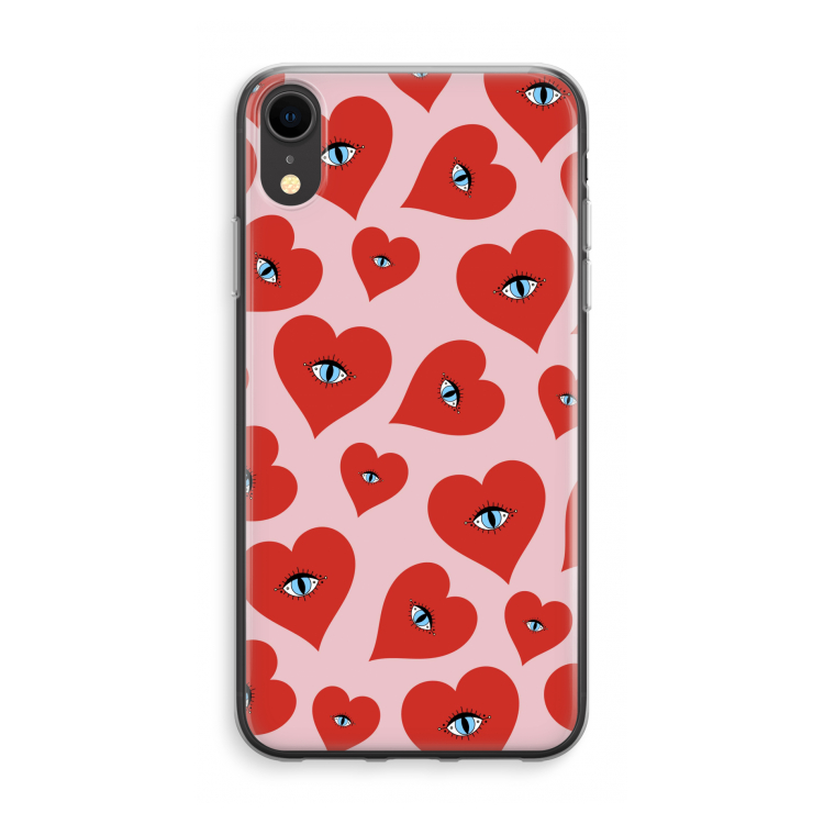 Ojos de corazón rojo