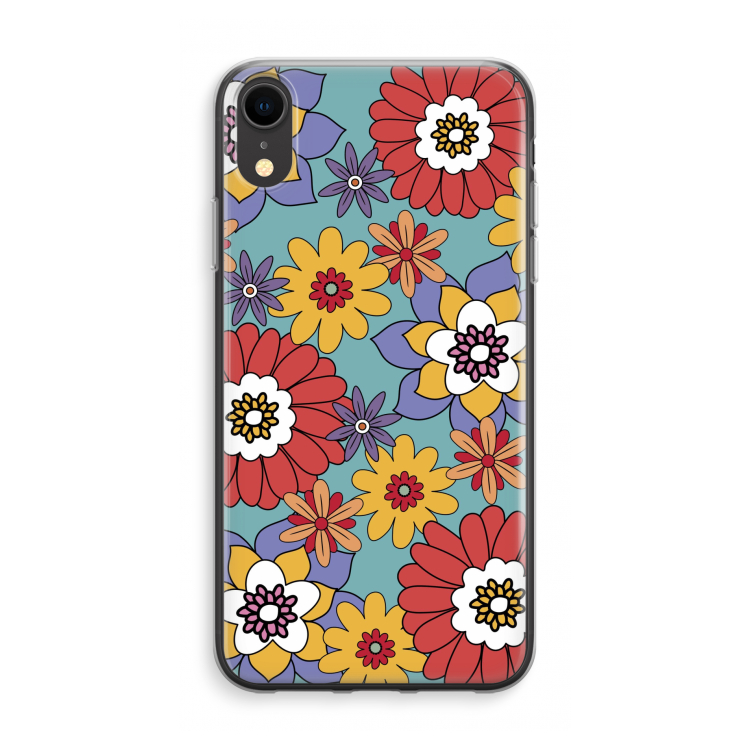Retro Flowers - Blue