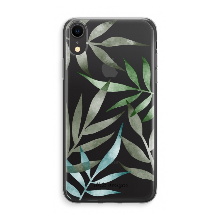 Tropical watercolor leaves