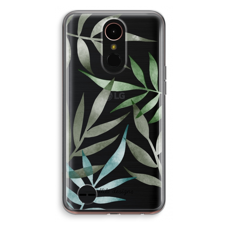 Tropical watercolor leaves