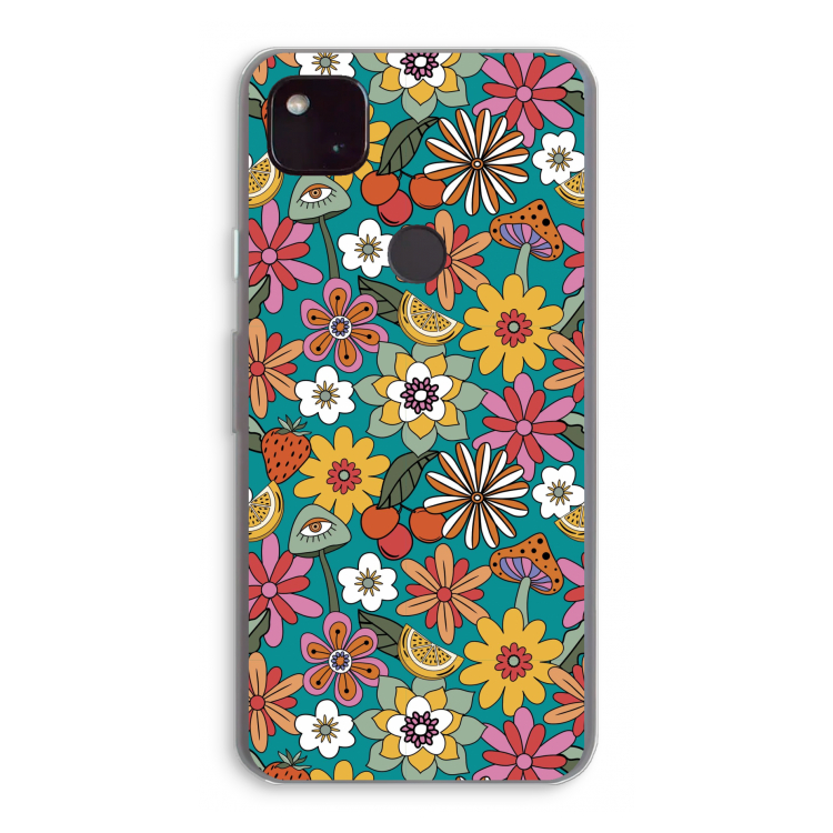 Retro Flowers N°2 - Blue