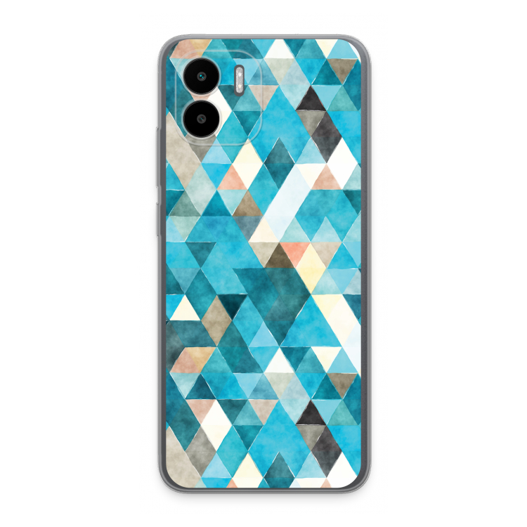 Coloured triangles blue