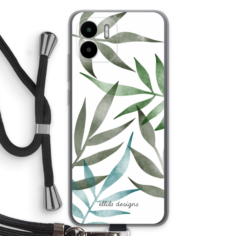 Tropical watercolor leaves