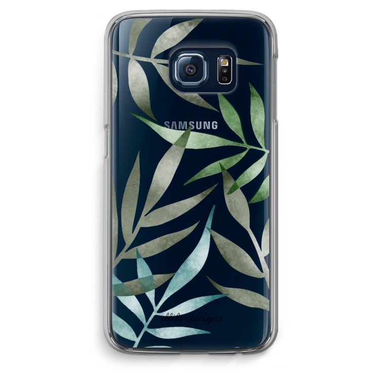 Tropical watercolor leaves