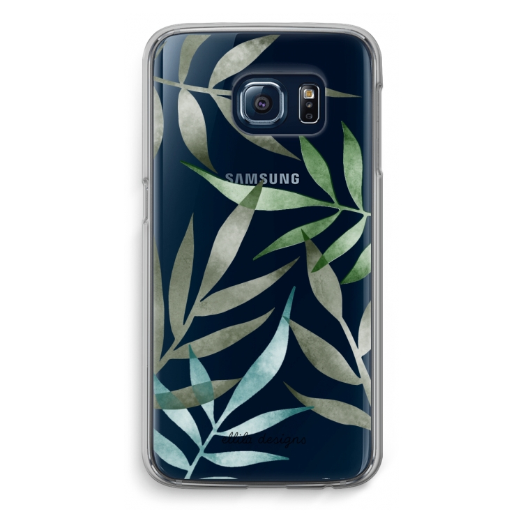 Tropical watercolor leaves