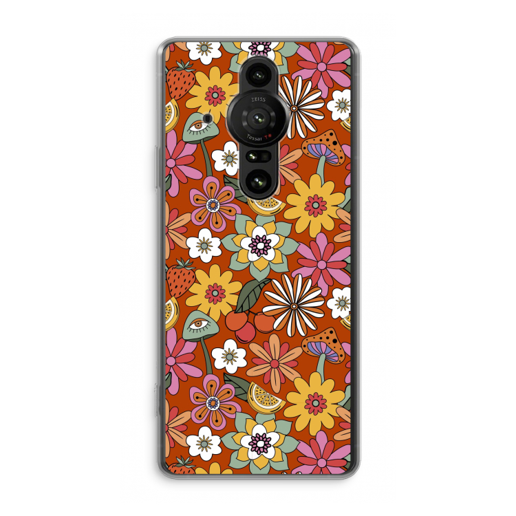 Fleurs rétro - Rouge