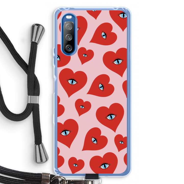 Red heart eyes