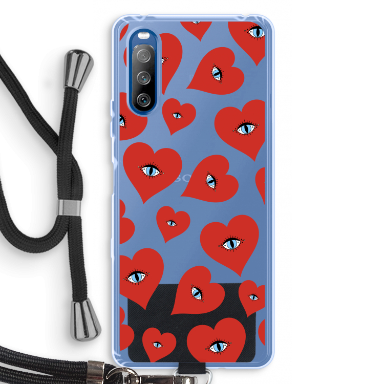 Red heart eyes