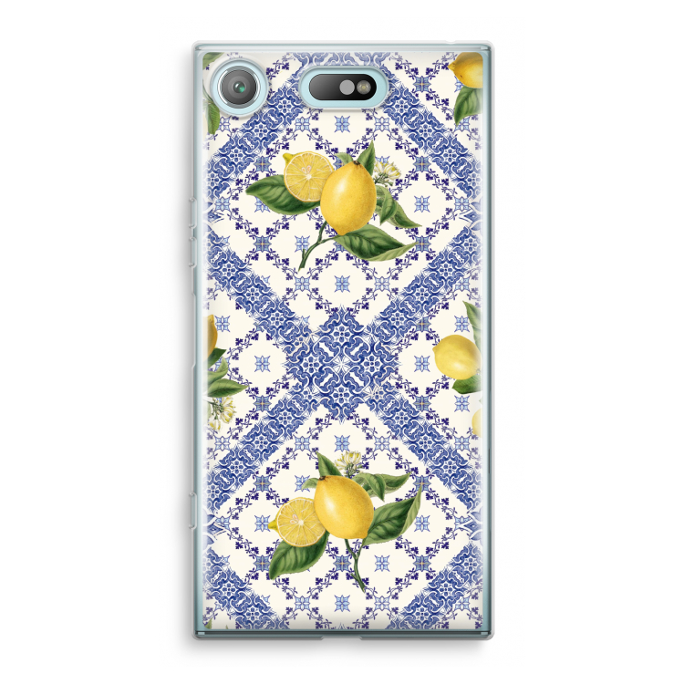 Blue tiles and lemons