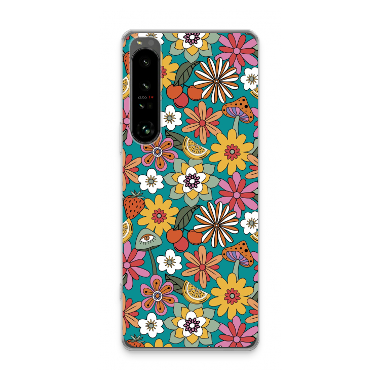 Retro Flowers N°2 - Blue