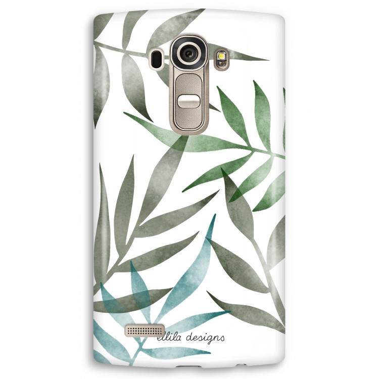 Tropical watercolor leaves