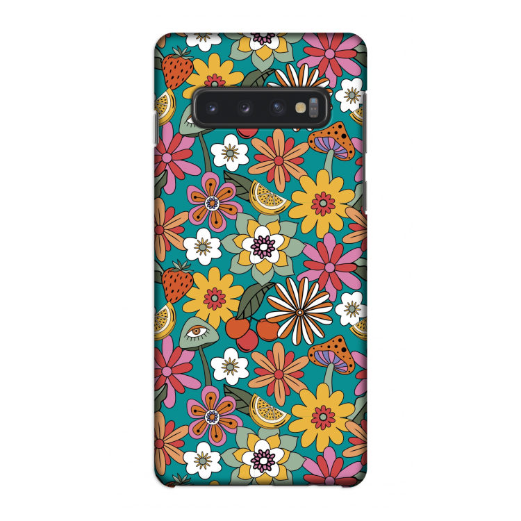 Retro Bloemen N°2 - Blauw