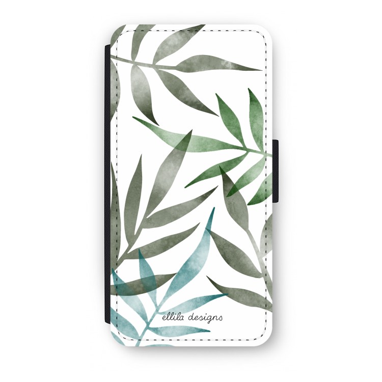 Tropical watercolor leaves
