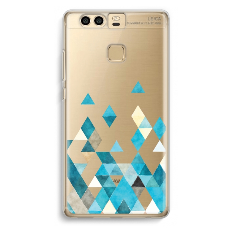 Gekleurde driehoekjes blauw