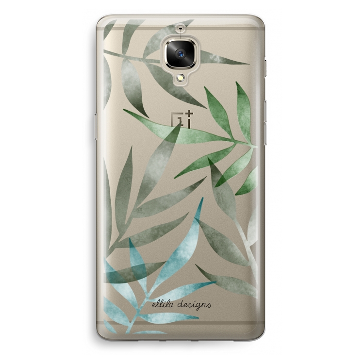 Tropical watercolor leaves