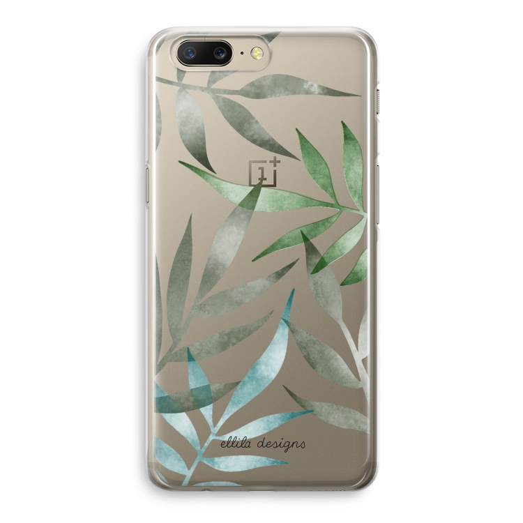 Tropical watercolor leaves
