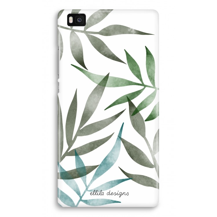 Tropical watercolor leaves