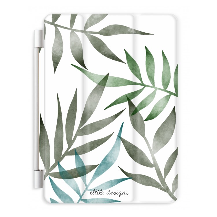 Tropical watercolor leaves