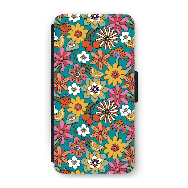Retro Flowers N°2 - Blue