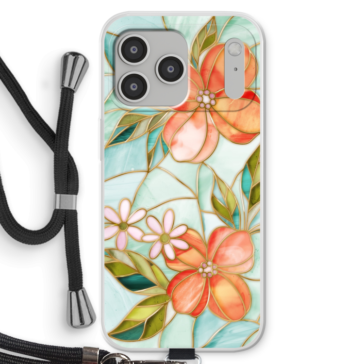 Fiore in vetro colorato arancione