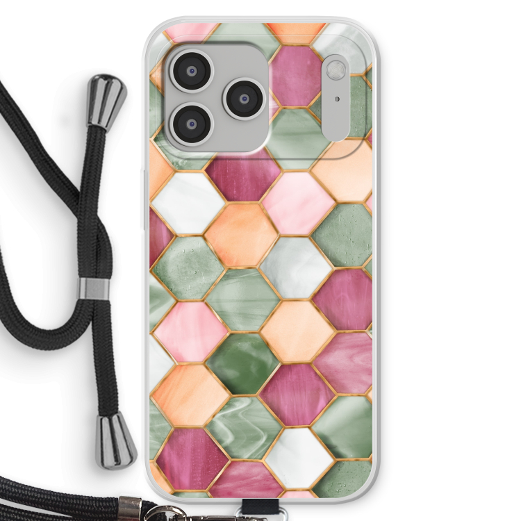 Esagoni in vetro colorato