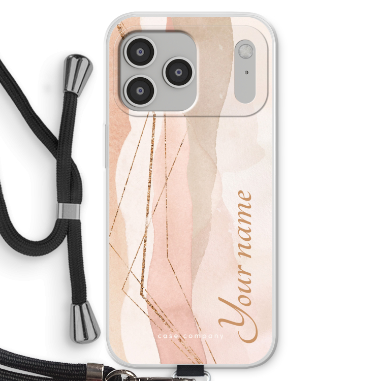 Gold Lines Namecase - Blush