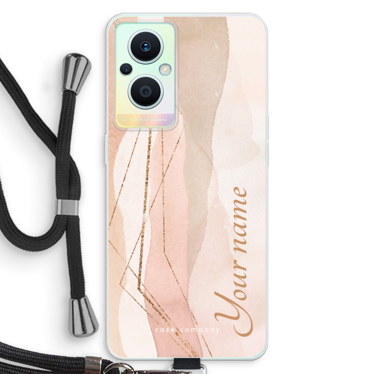 Gold Lines Namecase - Blush