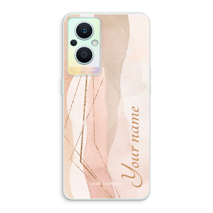 Gold Lines Namecase - Blush