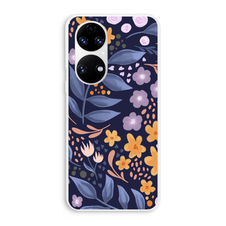 Flowers with blue leaves