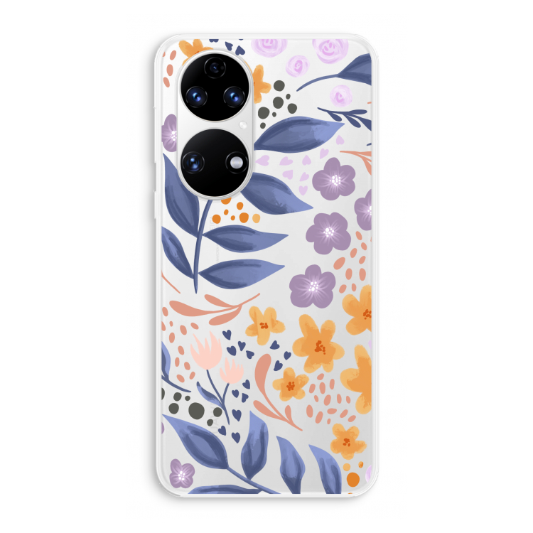 Flowers with blue leaves